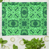 Verziert Arabesque Muster - Emerald Green Kitchen  Geschirrtuch (Gefaltet)