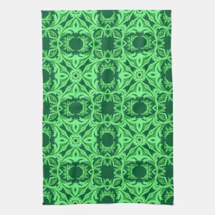 Verziert Arabesque Muster - Emerald Green Kitchen  Geschirrtuch