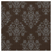 Verziert Barockbraun Damasmuster Stoff (Nahaufnahme)