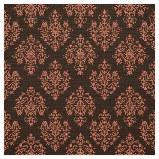 Verziert Barockbraun Damasmuster Stoff (Muster)