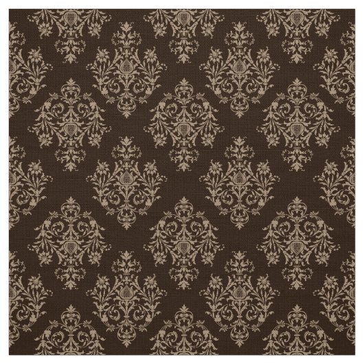Verziert Barockbraun Damasmuster Stoff (Muster)
