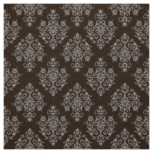 Verziert Barockbraun Damasmuster Stoff (Muster)