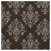 Verziert Barockbraun Damasmuster Stoff (Nahaufnahme)
