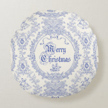 Verziert Classic Vintag Merry Christmas Blue Toile