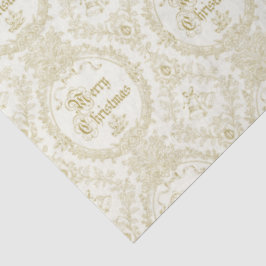 Verziert Classic Vintag Merry Christmas Gold Toile Seidenpapier