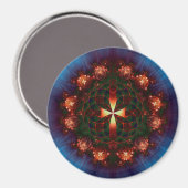 Verziert Cross Mandala Magnet (Vorderseite/Rückseite)