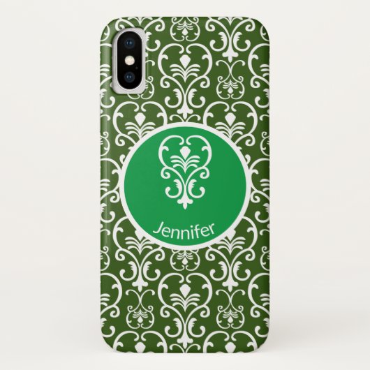 Verziert Damask Gemustert Case-Mate iPhone Hülle (Rückseite)