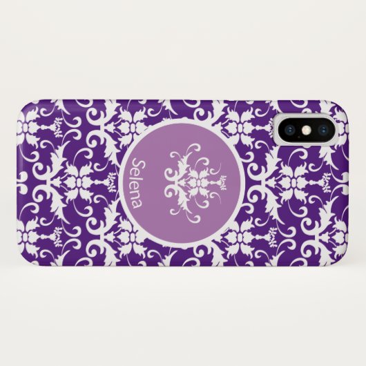Verziert Damask Gemustert Case-Mate iPhone Hülle (Rückseite (Horizontal))