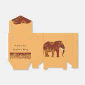 Verziert dekoriertes indisches Elefantendesign Geschenkschachtel (Ungefaltet)