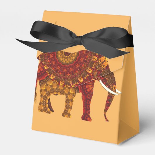 Verziert dekoriertes indisches Elefantendesign Geschenkschachtel (Vorderseite)