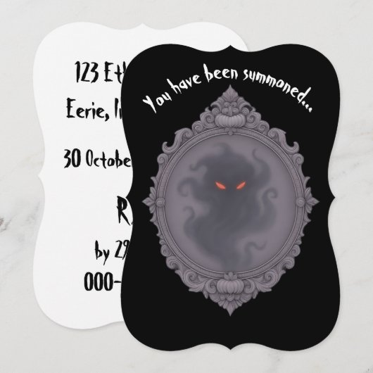 Verziert Demon Mirror Einladung (Vorne/Hinten)