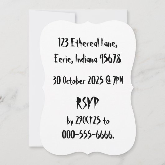 Verziert Demon Mirror Einladung (Rückseite)