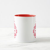 Verziert Doodle Ornament Personalisierte Weihnacht Tasse (Zentrum)
