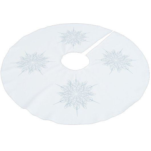 Verziert Elegante Ice Polyester Weihnachtsbaumdecke (Schrägansicht)
