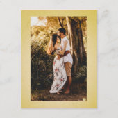 Verziert Elegante Retro Abstrakte Blume und Blätte Begleitkarte (Rückseite)