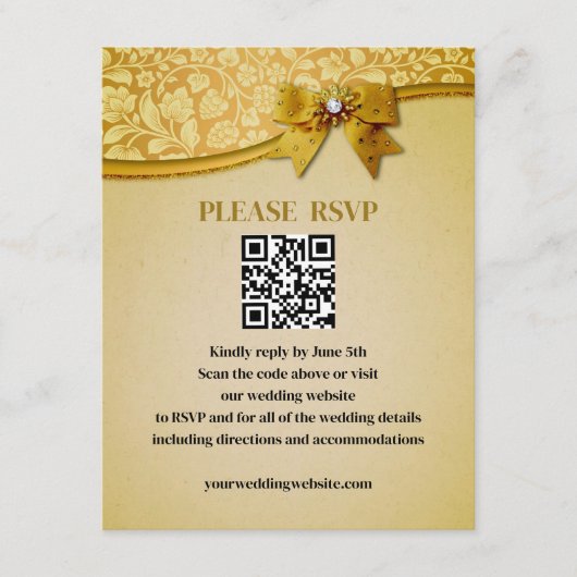 Verziert Elegante Retro Abstrakte Blume und Blätte Begleitkarte (Vorderseite)