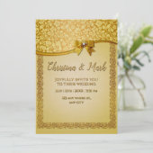 Verziert Elegante Retro Abstrakte Blume und Blätte Einladung (Stehend Vorderseite)