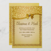 Verziert Elegante Retro Abstrakte Blume und Blätte Einladung (Vorne/Hinten)