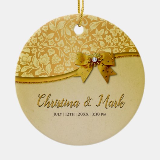 Verziert Elegante Retro Abstrakte Blume und Blätte Keramik Ornament (Vorne)