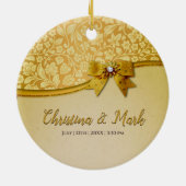 Verziert Elegante Retro Abstrakte Blume und Blätte Keramik Ornament (Hinten)