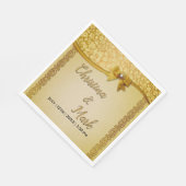 Verziert Elegante Retro Abstrakte Blume und Blätte Serviette (Ecke)