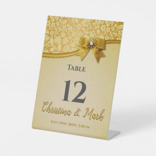 Verziert Elegante Retro Abstrakte Blume und Blätte Sockelschild