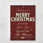 Verziert Elegantes traditionelles Foto Weihnachten (Vorderseite)