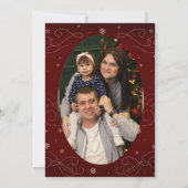 Verziert Elegantes traditionelles Foto Weihnachten (Rückseite)