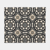 Verziert Floral Mandala Design Fleecedecke (Vorderseite (Horizontal))