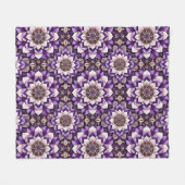 Verziert Floral Mandala Design Fleecedecke (Vorderseite (Horizontal))