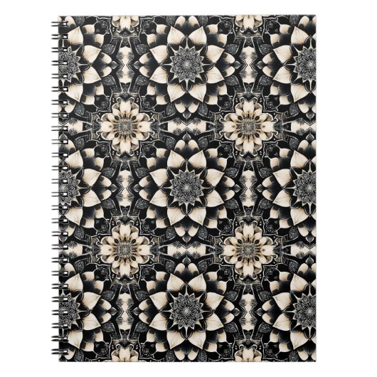 Verziert Floral Mandala Design Notizblock (Vorderseite)