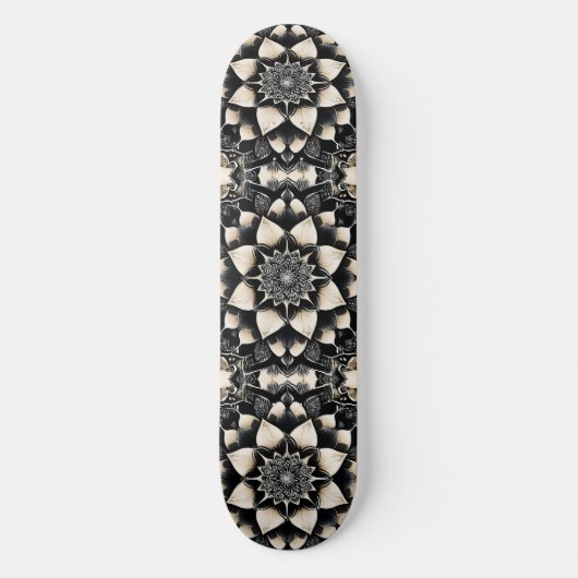 Verziert Floral Mandala Design Skateboard (Vorderseite)