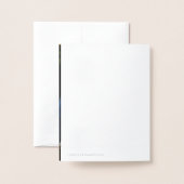 Verziert Floral Monogram Wedding Danke Foto Folienkarte (Rückseite mit Umschlag)