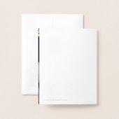 Verziert Floral Monogram Wedding Danke Foto Folienkarte (Rückseite mit Umschlag)