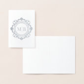 Verziert Floral Monogram Wedding Vielen Dank Folienkarte (Anzeige)