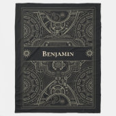 Verziert Gearhead Steampunk Fleecedecke (Vorderseite)