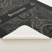 Verziert Gearhead Steampunk Sherpadecke (3/4)