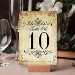 Verziert Geblüht Vintage Wedding Tischnummer Cards<br><div class="desc">Feiern Sie stilvoll mit diesen Vintagen Hochzeitskarten Tischnummer. Das Design ist leicht mit Ihrer eigenen Formulierung zu personalisieren und Ihre Familie und Freunde werden begeistert sein, wenn sie diese fabelhaften Tischnummern sehen. Matching-Elemente finden Sie in der Auflistung. *** WIE MAN BESTELLT *** Bitte passen Sie jede Tischnummer an Ihren Warenkorb...</div>
