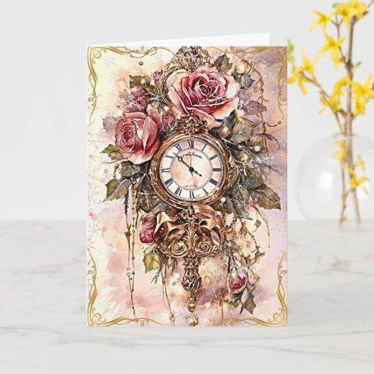 Verziert Gilded Charm Karte (Gelbe Blume)