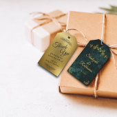 Verziert Gold Frame Emerald Green Vielen Dank für Geschenkanhänger