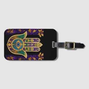 Verziert Gold Third Eye Hamsa Gepäckanhänger