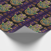 Verziert Gold Third Eye Hamsa Geschenkpapier (Ecke)