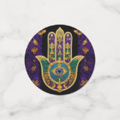 Verziert Gold Third Eye Hamsa Konfetti (Klein Vorderseite)