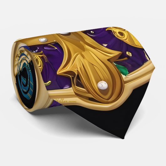 Verziert Gold Third Eye Hamsa Krawatte (Gerollt)