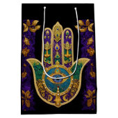 Verziert Gold Third Eye Hamsa Mittlere Geschenktüte (Rückseite)