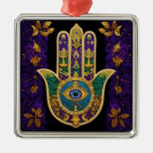 Verziert Gold Third Eye Hamsa Ornament Aus Metall (Vorne)