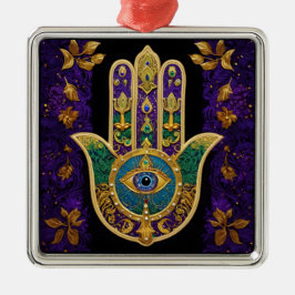 Verziert Gold Third Eye Hamsa Ornament Aus Metall