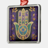 Verziert Gold Third Eye Hamsa Ornament Aus Metall (Links)