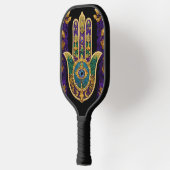 Verziert Gold Third Eye Hamsa Pickleball Schläger (Links)