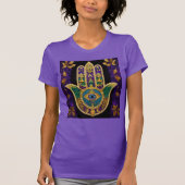 Verziert Gold Third Eye Hamsa T-Shirt (Vorderseite)